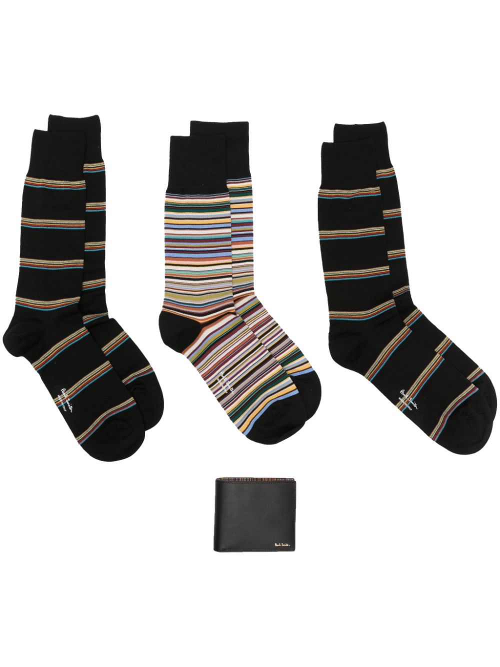 Paul Smith striped socks and wallet set (set of four) - Black von Paul Smith