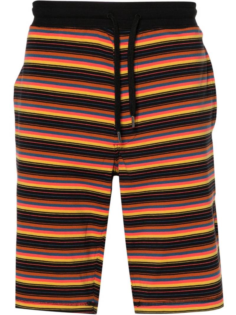 Paul Smith striped straight-leg track shorts - Black von Paul Smith