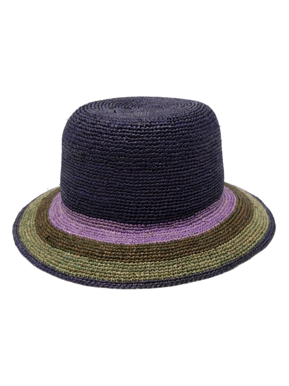 Paul Smith striped straw hat - Blue von Paul Smith