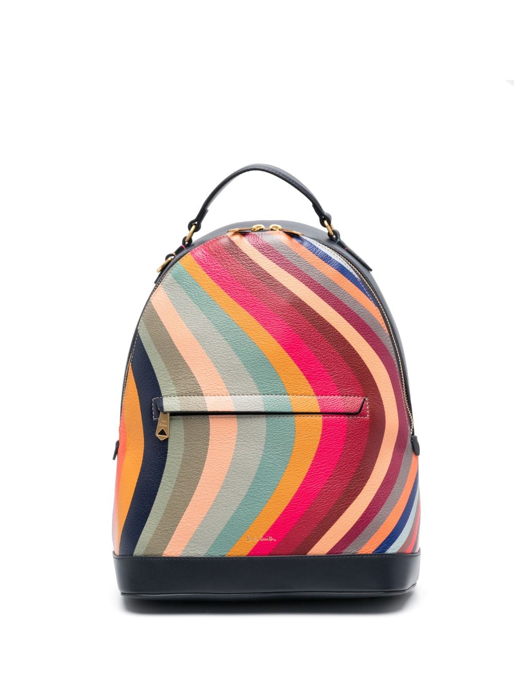 Paul Smith swirl-print leather backpack - Blue von Paul Smith