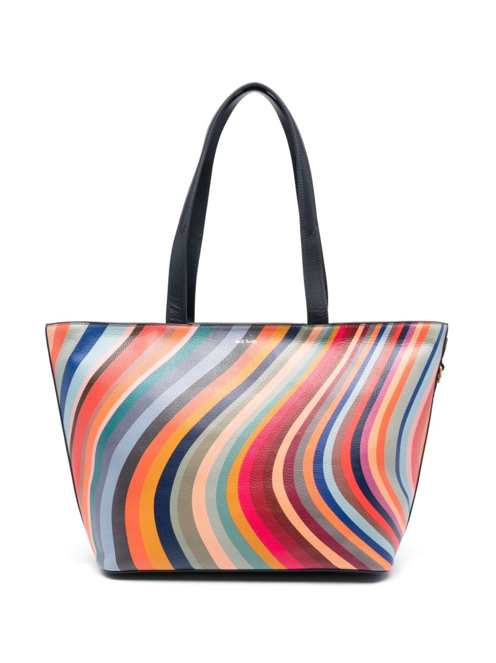 Paul Smith swirl-print leather tote bag - Blue von Paul Smith