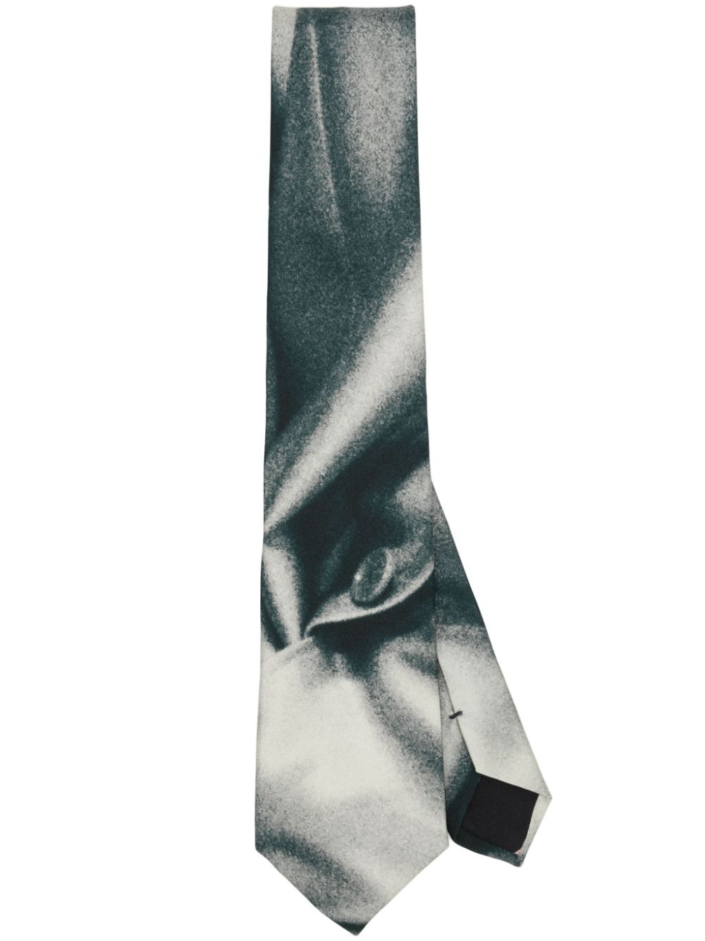 Paul Smith trompe l'oeil-print silk tie - Grey von Paul Smith