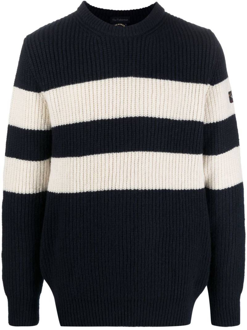 Paul & Shark Fisherman striped rib-knit jumper - Blue von Paul & Shark