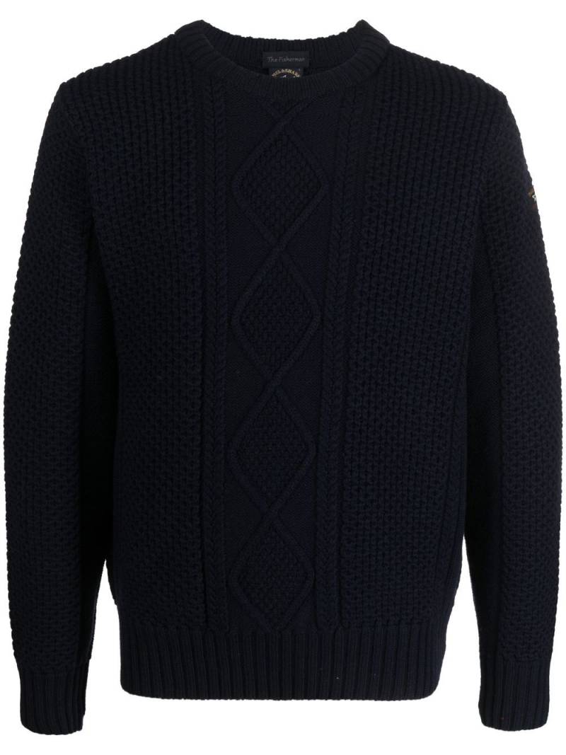 Paul & Shark cable-knit long-sleeve jumper - Blue von Paul & Shark