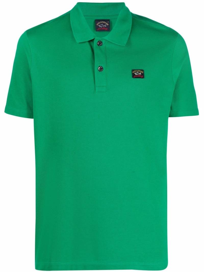 Paul & Shark chest logo-patch polo shirt - Green von Paul & Shark