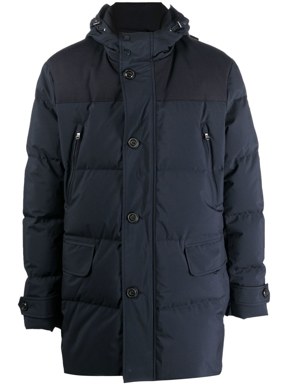 Paul & Shark detachable-hood padded down coat - Blue von Paul & Shark