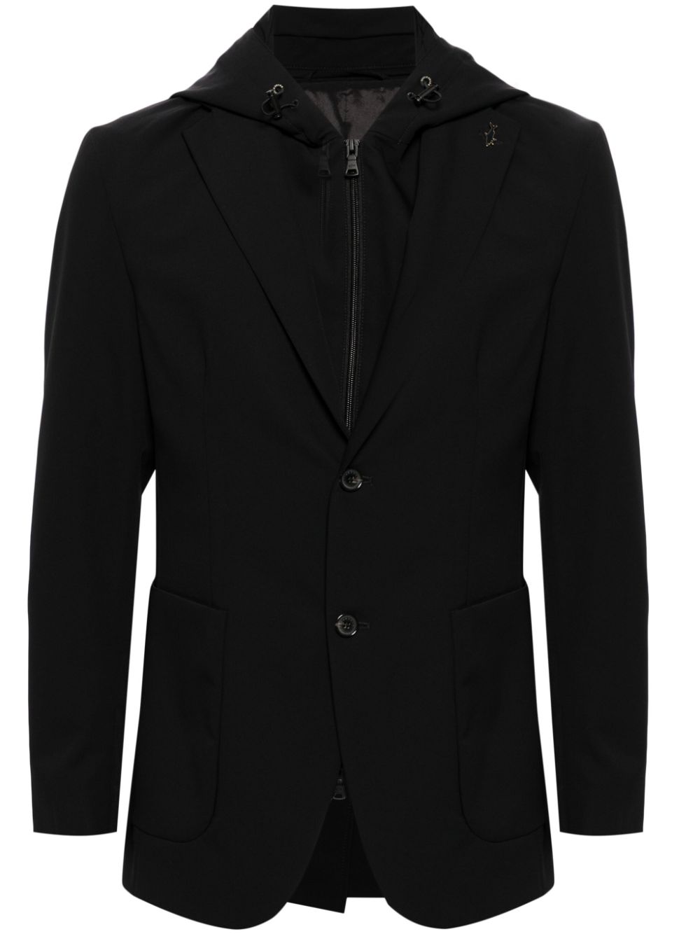 Paul & Shark detachable-hood single-breasted blazer - Black von Paul & Shark