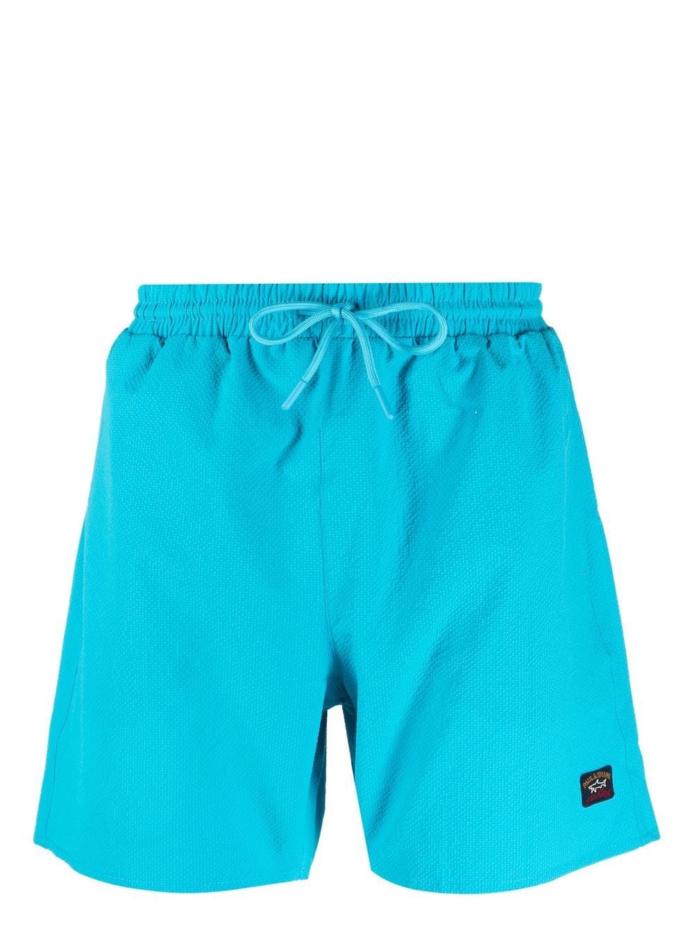 Paul & Shark drawstring logo patch swim shorts - Blue von Paul & Shark