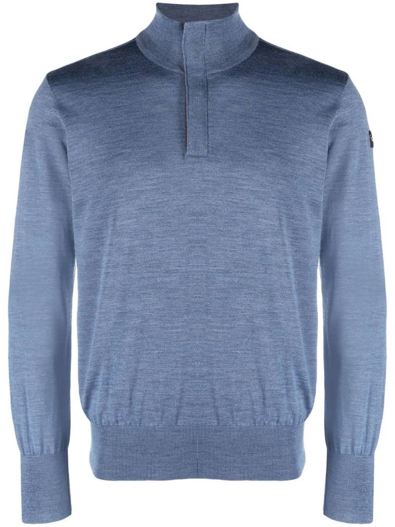 Paul & Shark fine-knit buttoned jumper - Blue von Paul & Shark