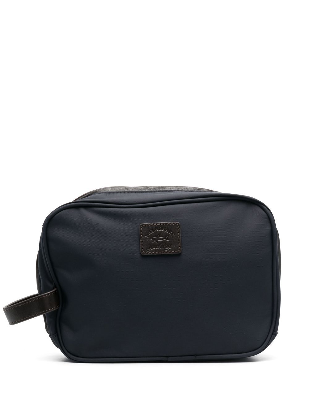 Paul & Shark leather-trim wash bag - Blue von Paul & Shark