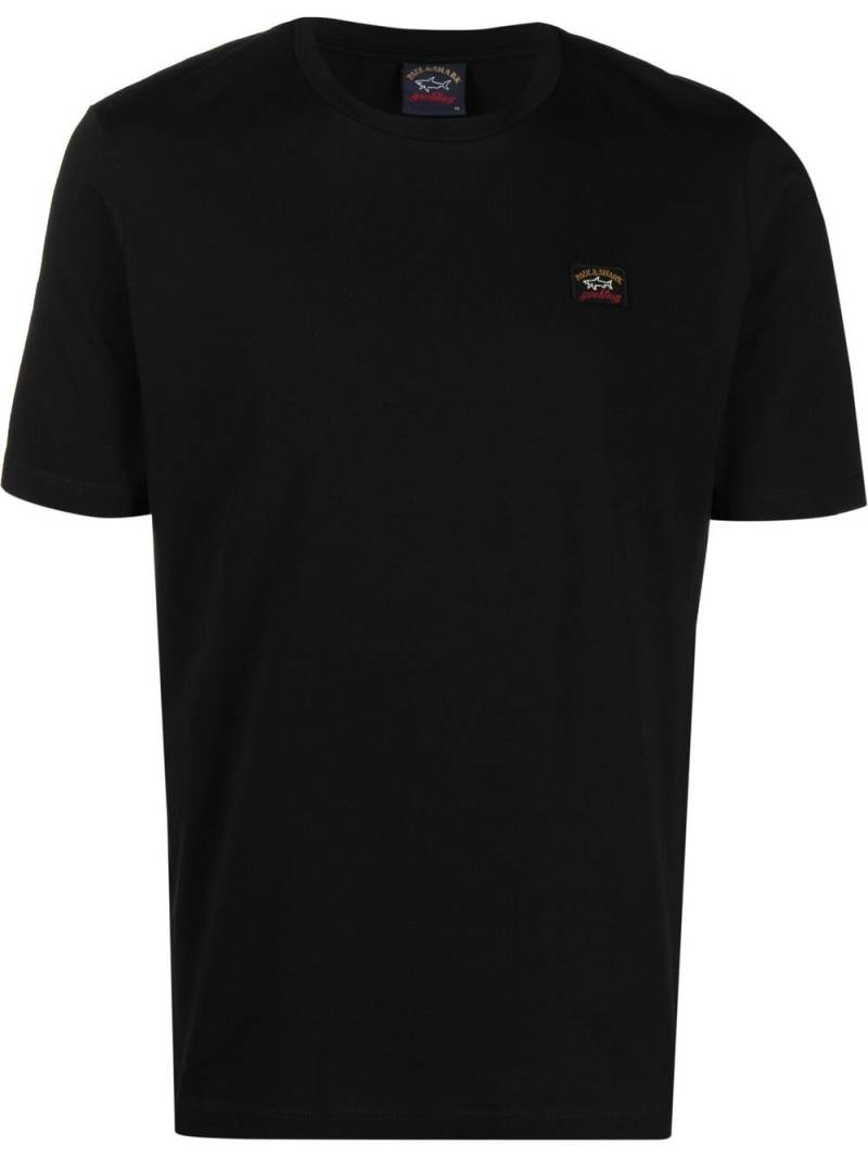 Paul & Shark logo-patch cotton T-shirt - Black von Paul & Shark
