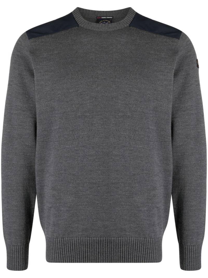 Paul & Shark logo-patch panelled jumper - Grey von Paul & Shark