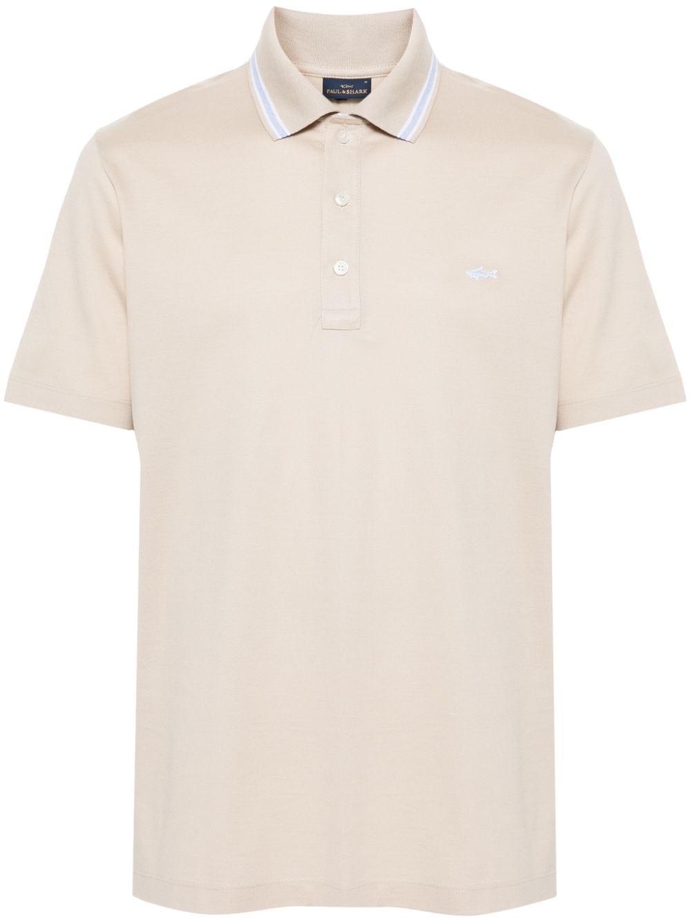 Paul & Shark logo-patch piqué polo shirt - Neutrals von Paul & Shark