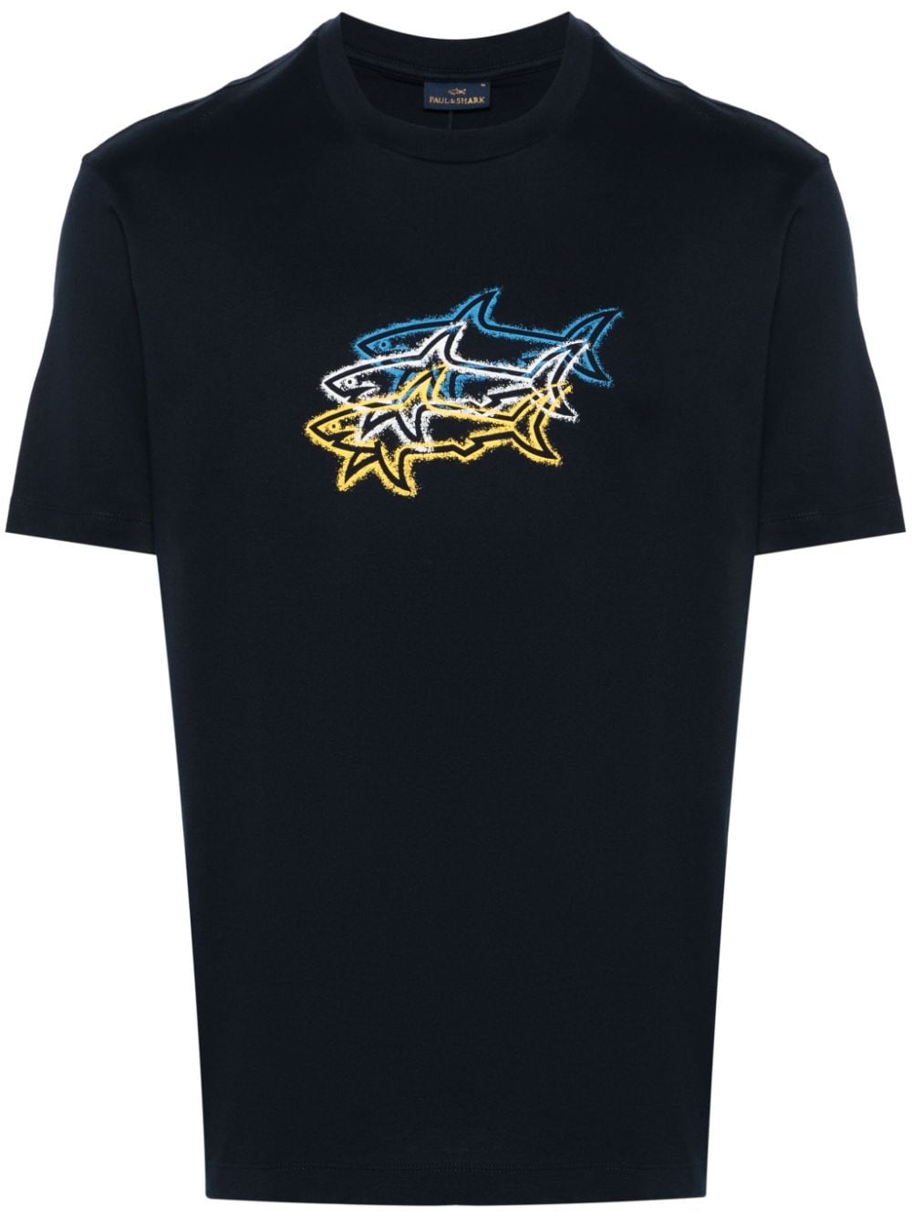 Paul & Shark logo-print T-shirt - Blue von Paul & Shark