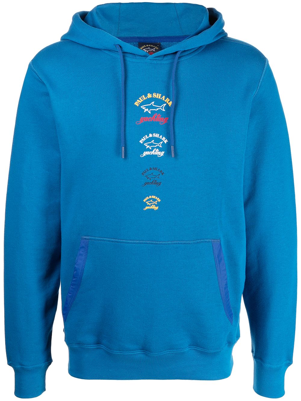 Paul & Shark logo-print pullover hoodie - Blue von Paul & Shark
