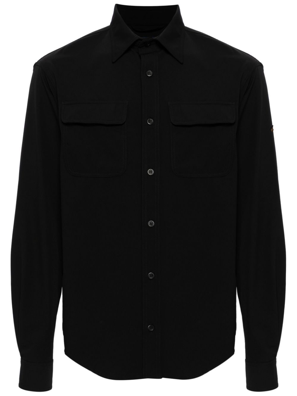 Paul & Shark long-sleeve flap-pocket shirt - Black von Paul & Shark