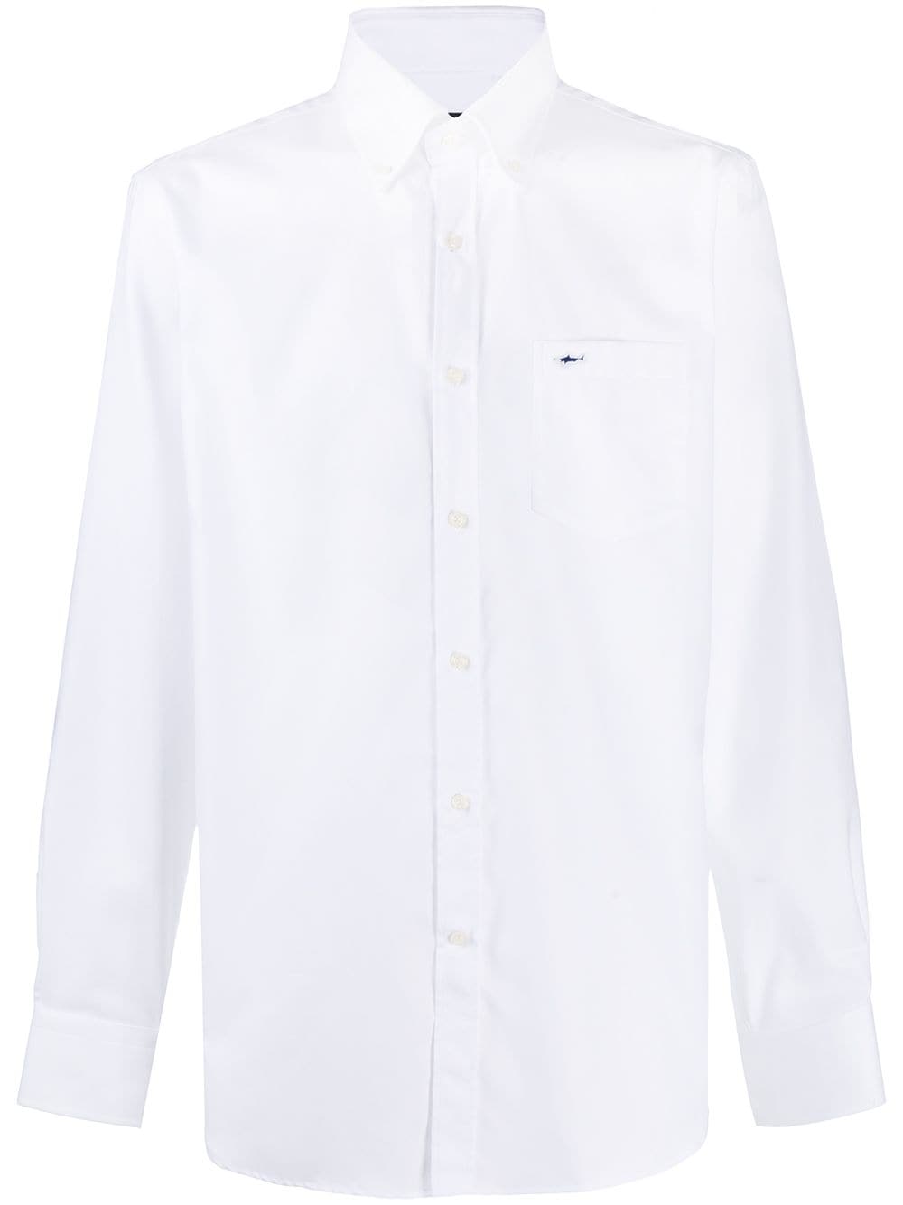 Paul & Shark long-sleeved patch pocket shirt - White von Paul & Shark