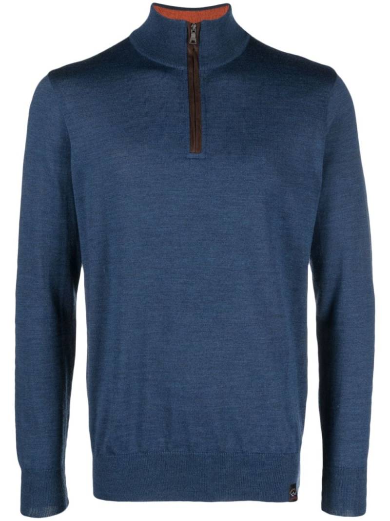 Paul & Shark roll-neck virgin wool jumper - Blue von Paul & Shark