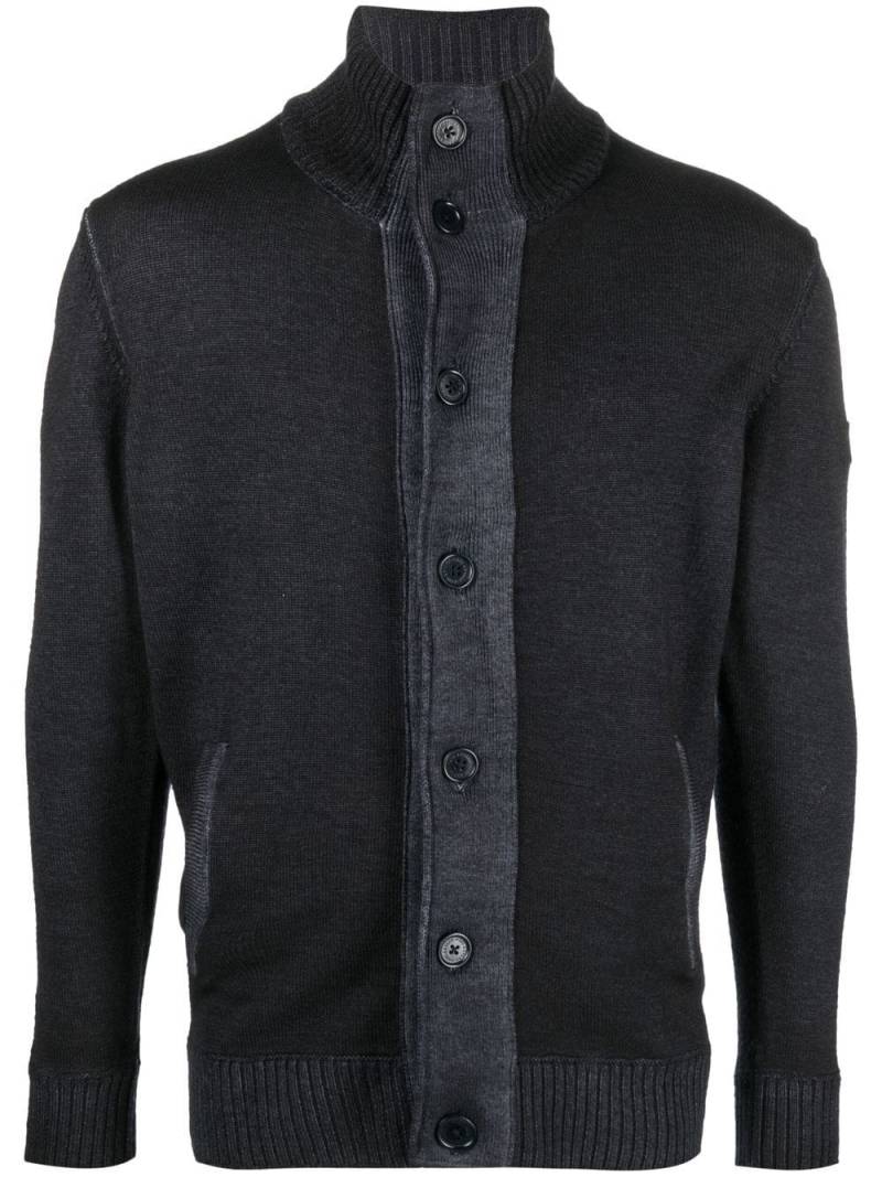 Paul & Shark roll-neck wool cardigan - Blue von Paul & Shark