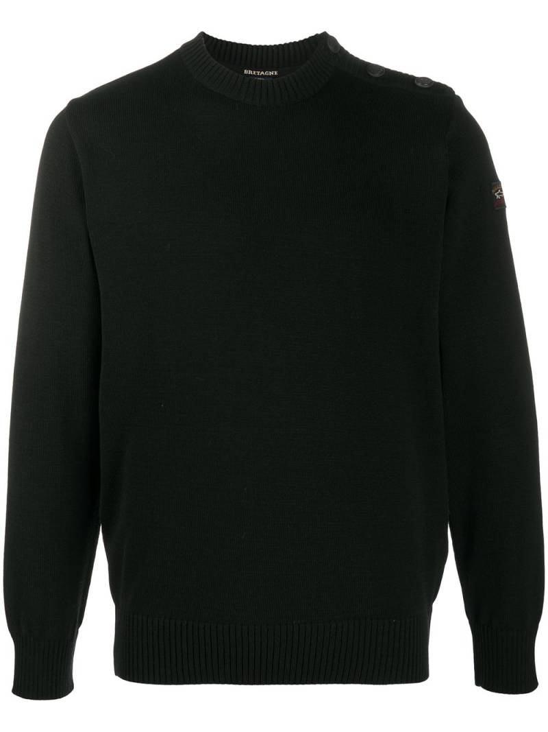 Paul & Shark round neck sweater - Black von Paul & Shark