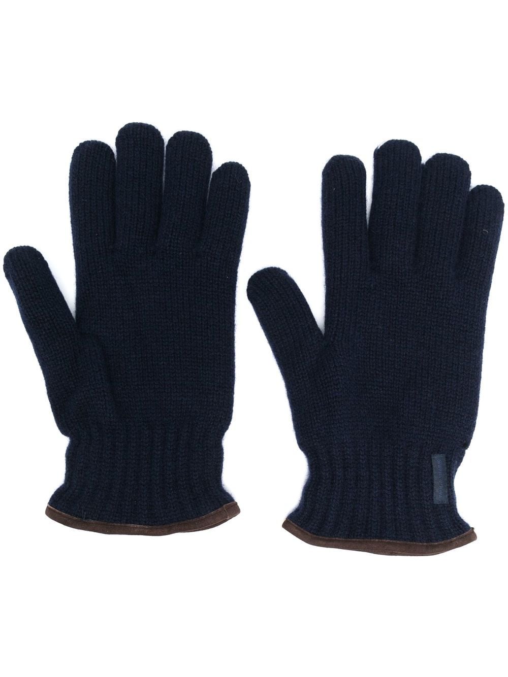 Paul & Shark sheepskin wool gloves - Blue von Paul & Shark