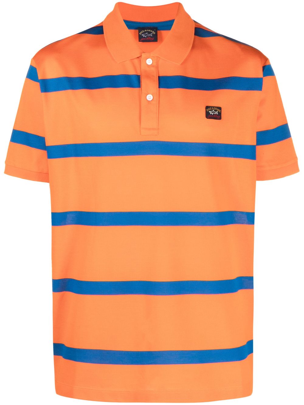 Paul & Shark stripe-pattern cotton polo shirt - Orange von Paul & Shark