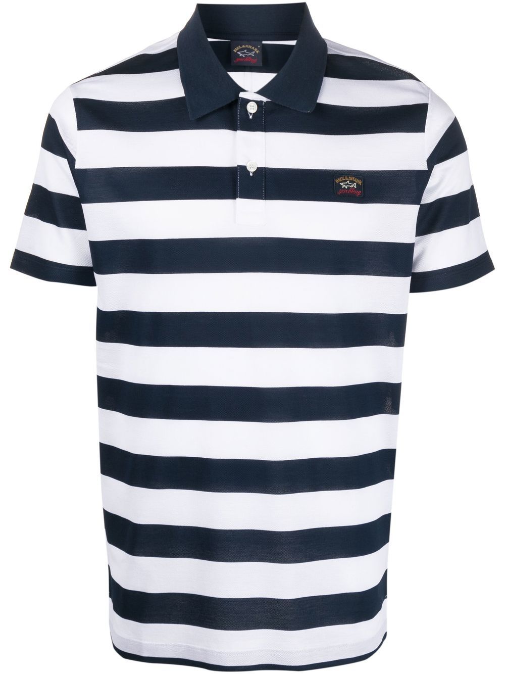 Paul & Shark stripe-pattern polo shirt - Blue von Paul & Shark