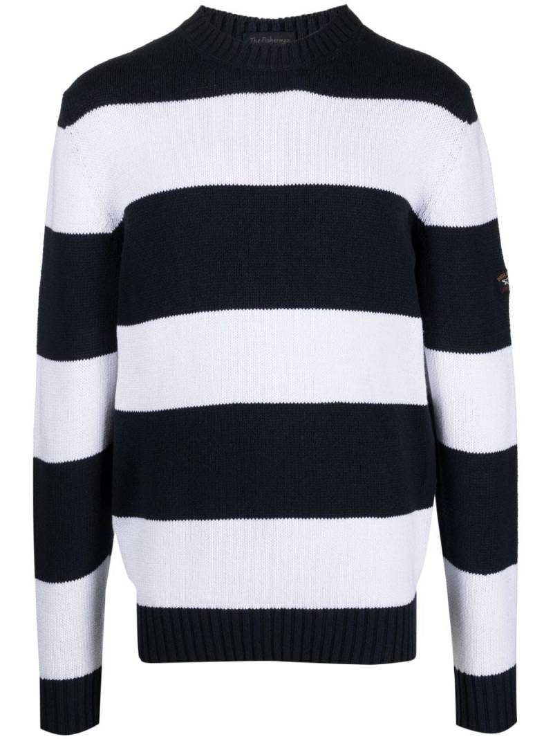 Paul & Shark stripe-print cotton jumper - Blue von Paul & Shark