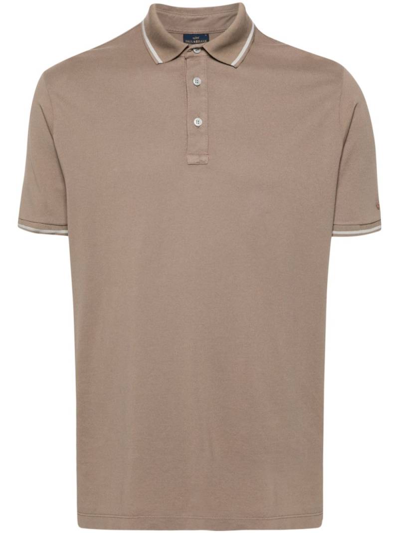 Paul & Shark striped-border polo shirt - Brown von Paul & Shark