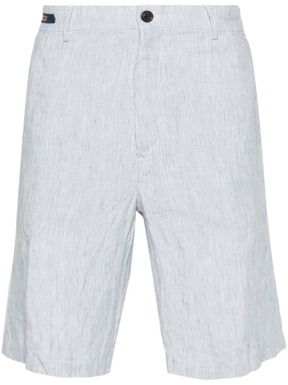 Paul & Shark striped linen shorts - Blue von Paul & Shark