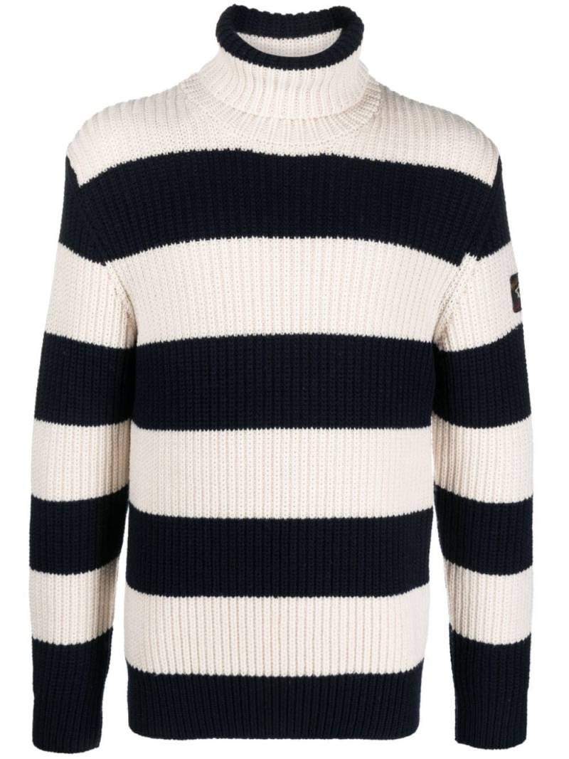 Paul & Shark striped roll-neck jumper - Blue von Paul & Shark