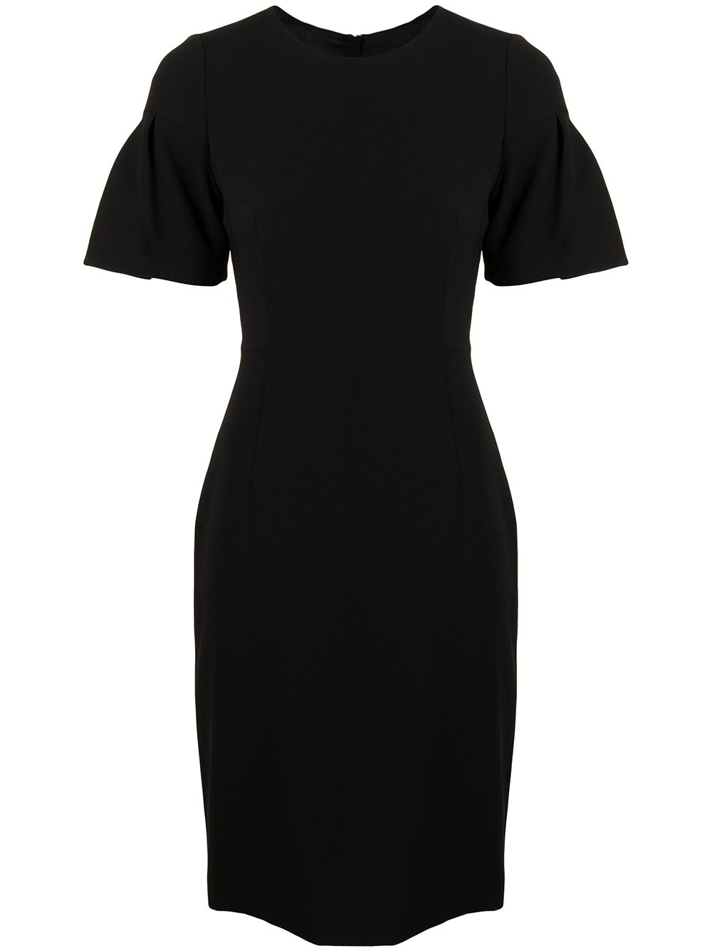 Paule Ka Crepe Satin fitted dress - Black von Paule Ka