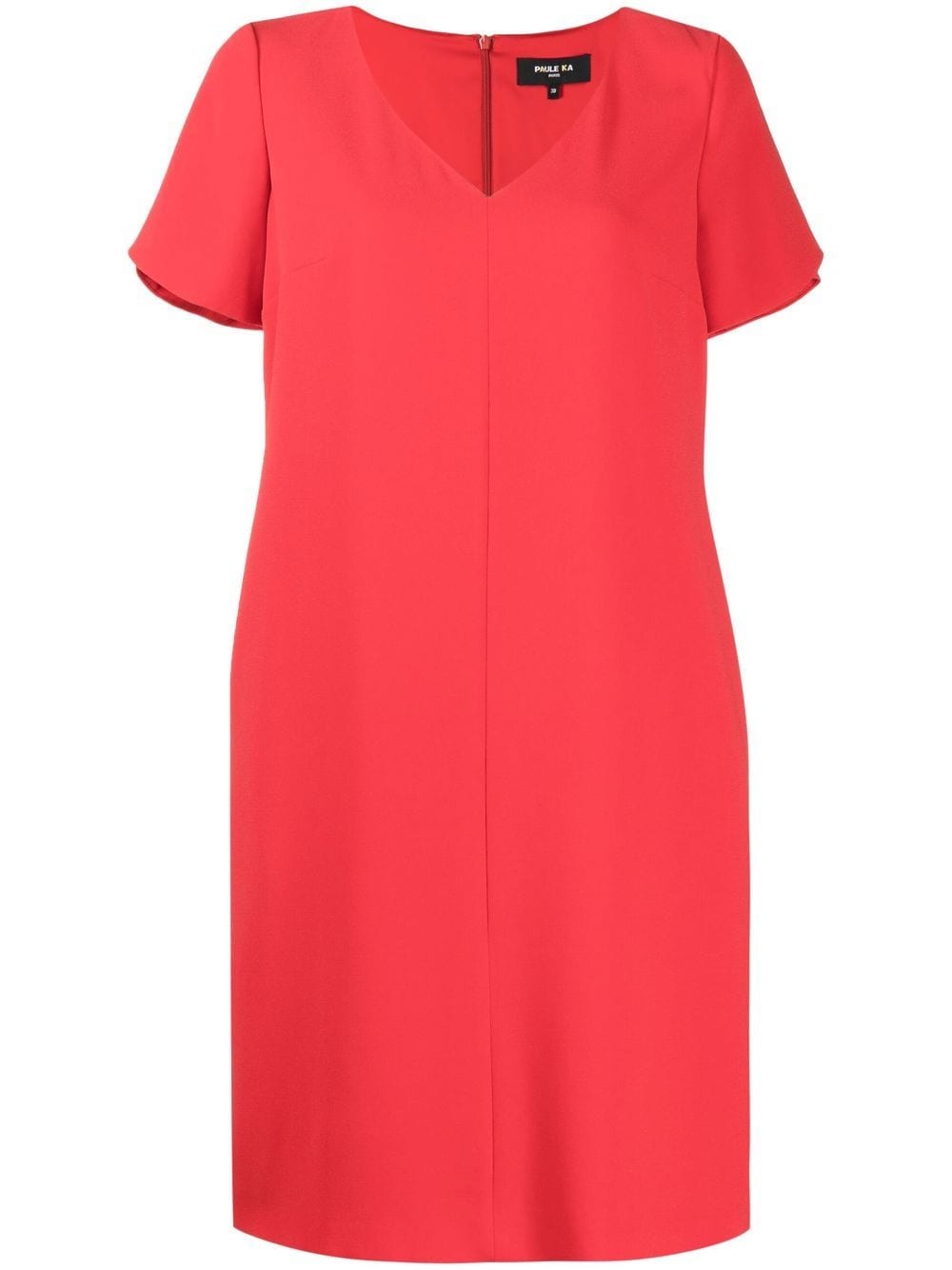 Paule Ka Envers crepe mini shift dress - Red von Paule Ka