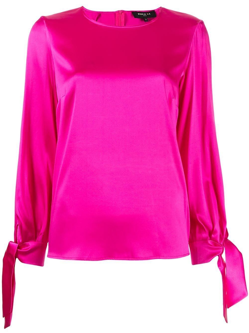 Paule Ka Raso bow-detail long-sleeve silk top - Pink von Paule Ka