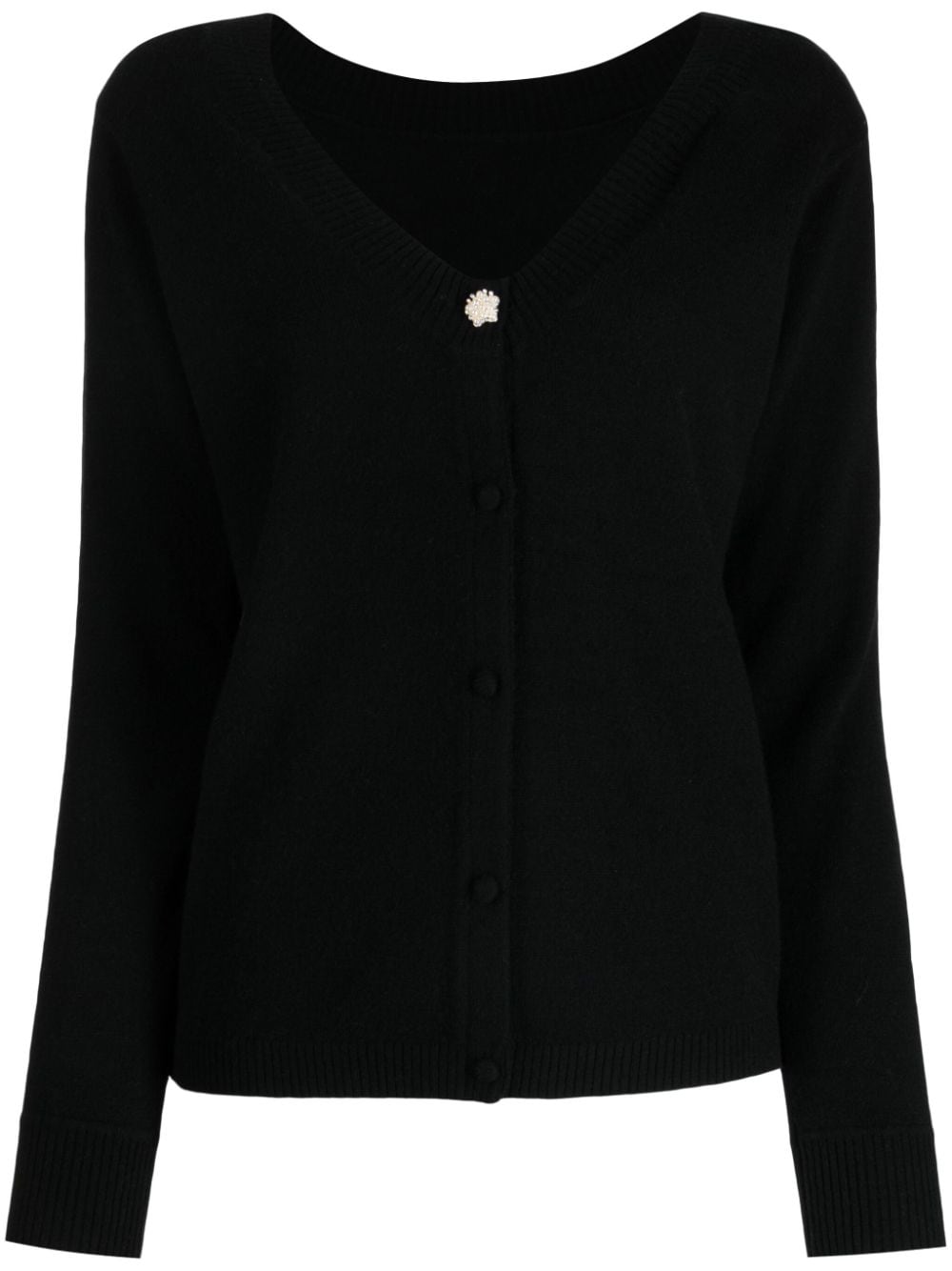 Paule Ka V-neck cashmere cardigan - Black von Paule Ka