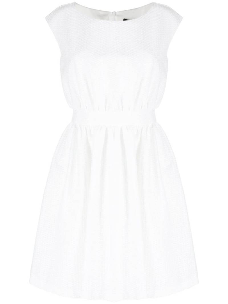 Paule Ka boat-neck flared dress - White von Paule Ka