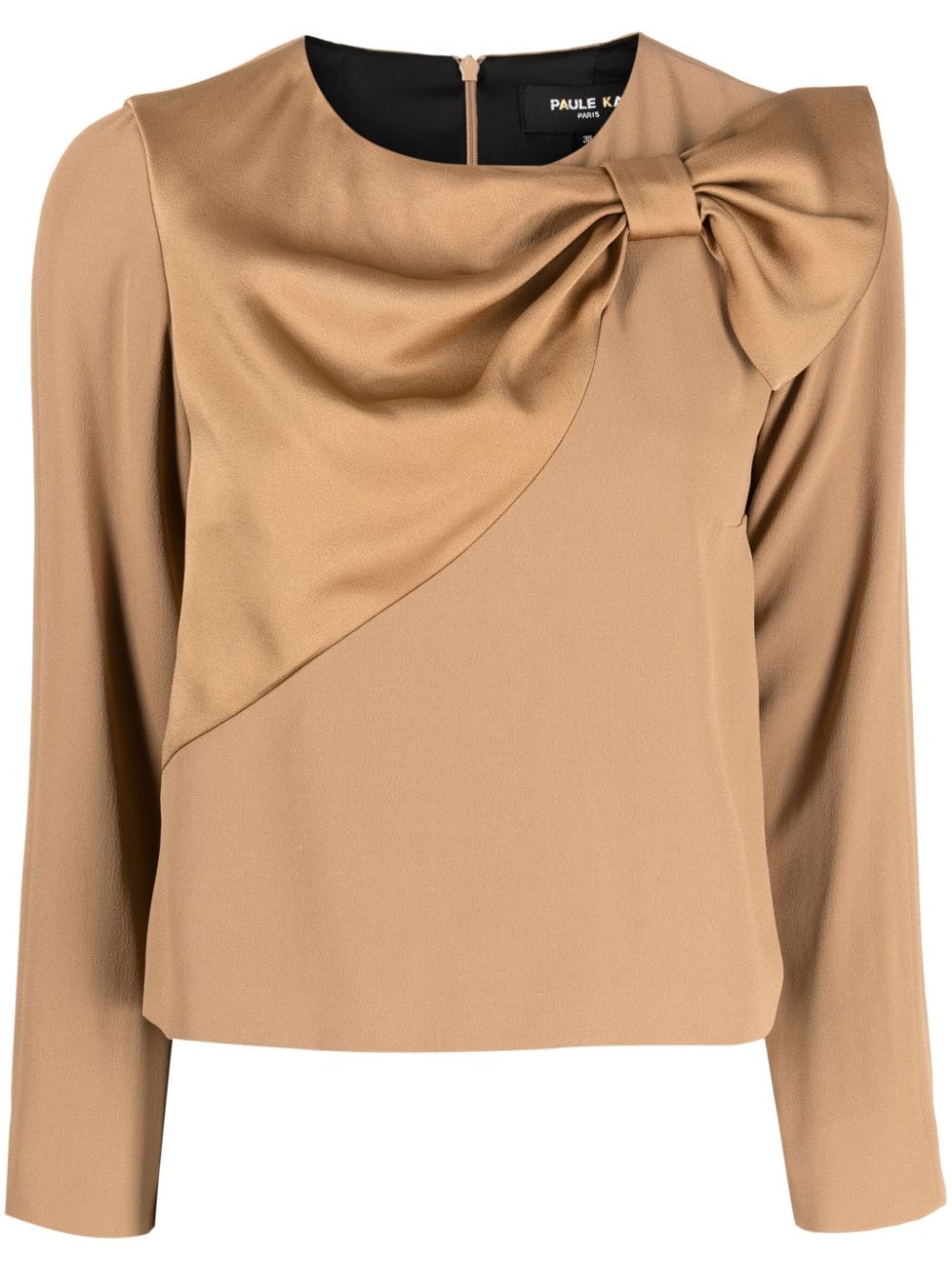 Paule Ka bow-detail long-sleeve blouse - Brown von Paule Ka