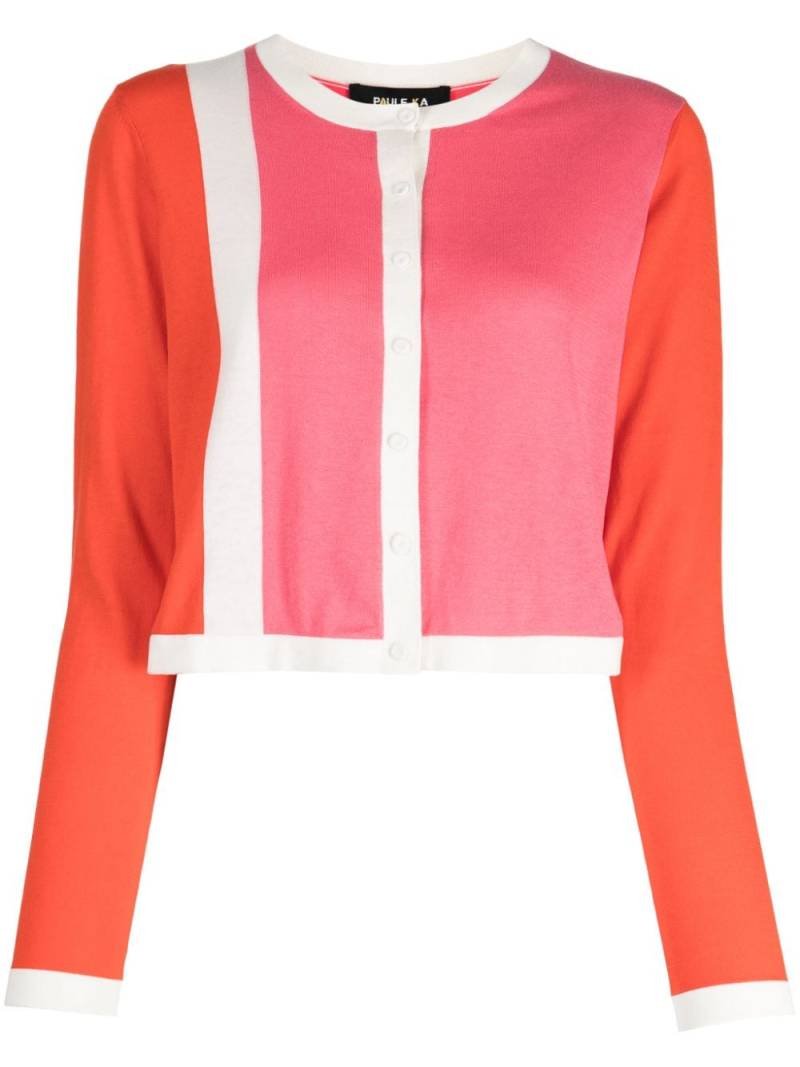 Paule Ka colour-block cropped jumper - Pink von Paule Ka