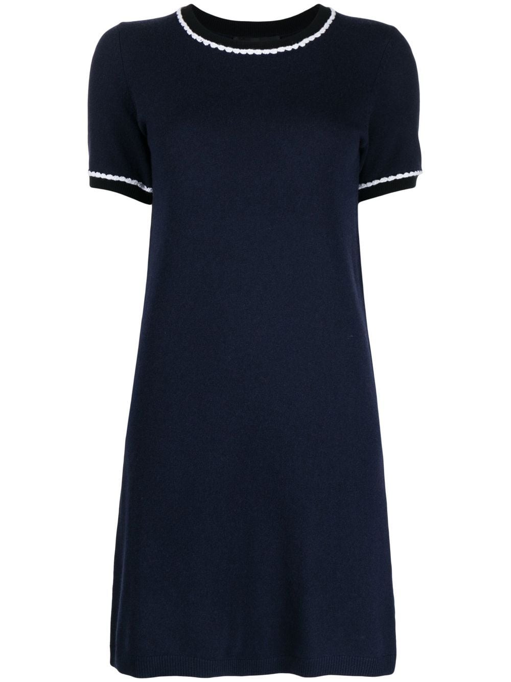 Paule Ka contrast-trim knitted dress - Blue von Paule Ka