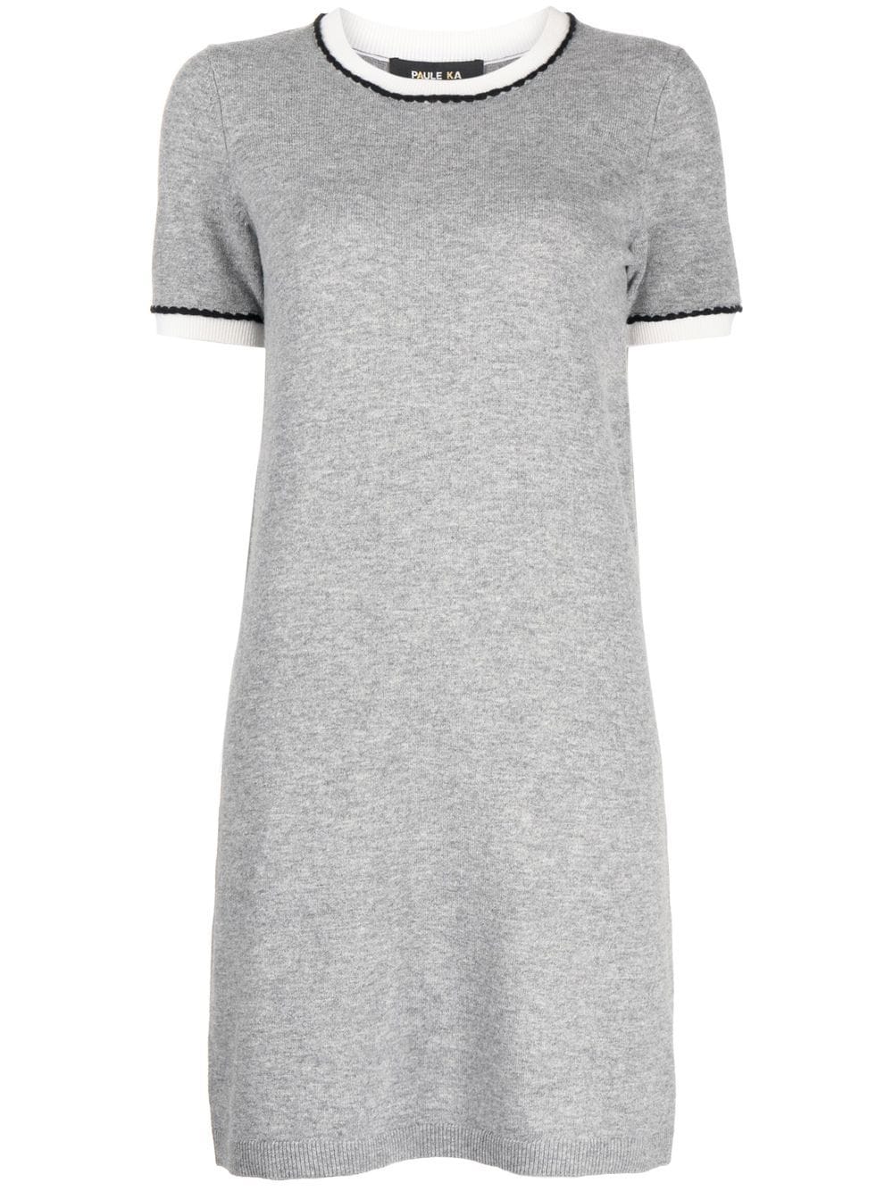 Paule Ka contrast-trim knitted dress - Grey von Paule Ka