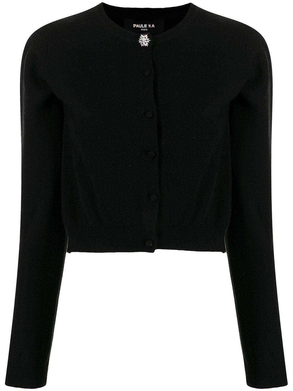 Paule Ka crystal-buckle cashmere cardigan - Black von Paule Ka