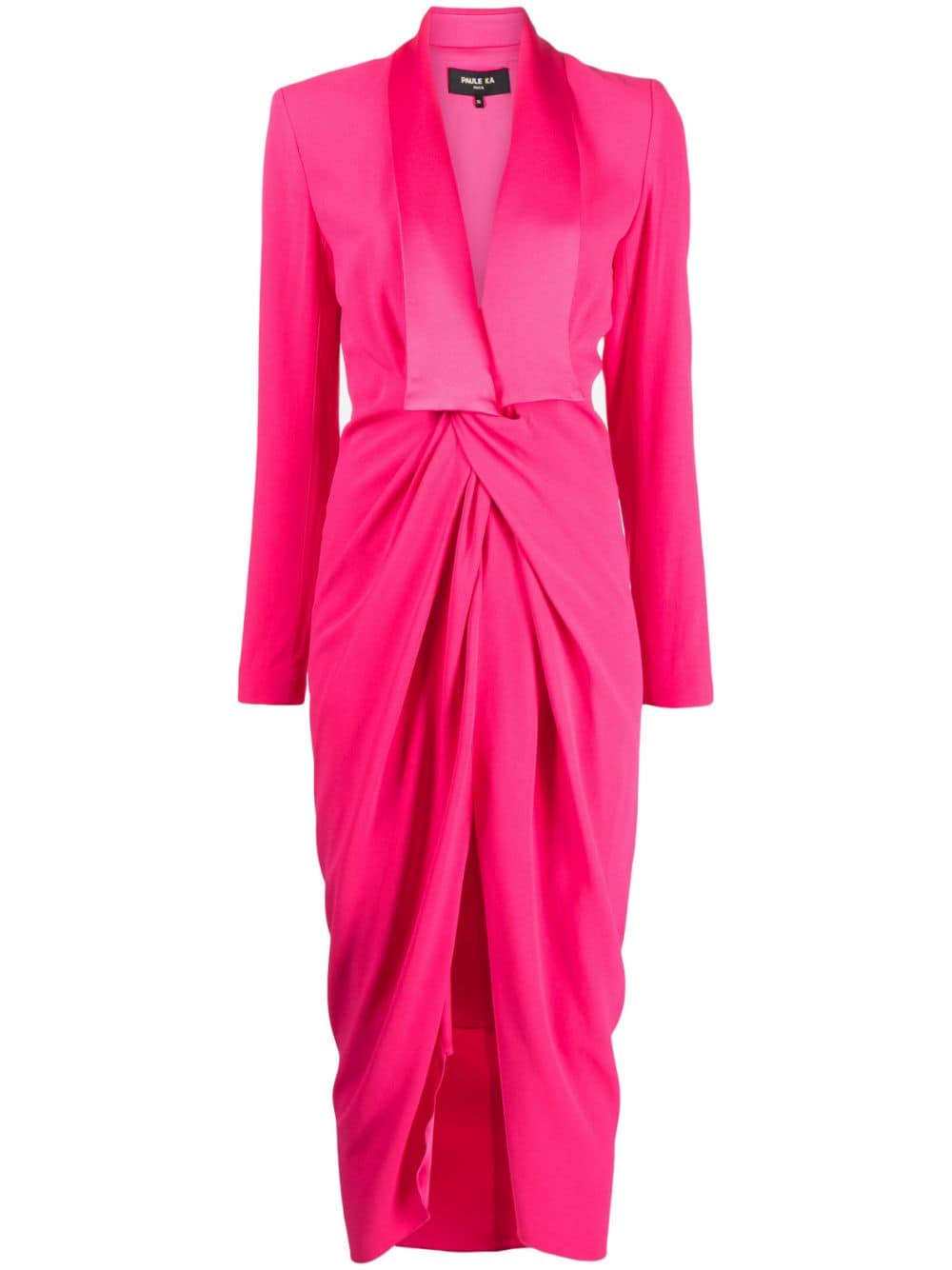 Paule Ka draped satin midi dress - Pink von Paule Ka