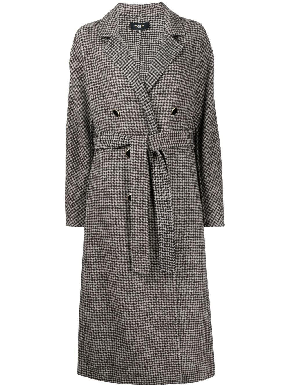 Paule Ka houndstooth double-breasted coat - Brown von Paule Ka