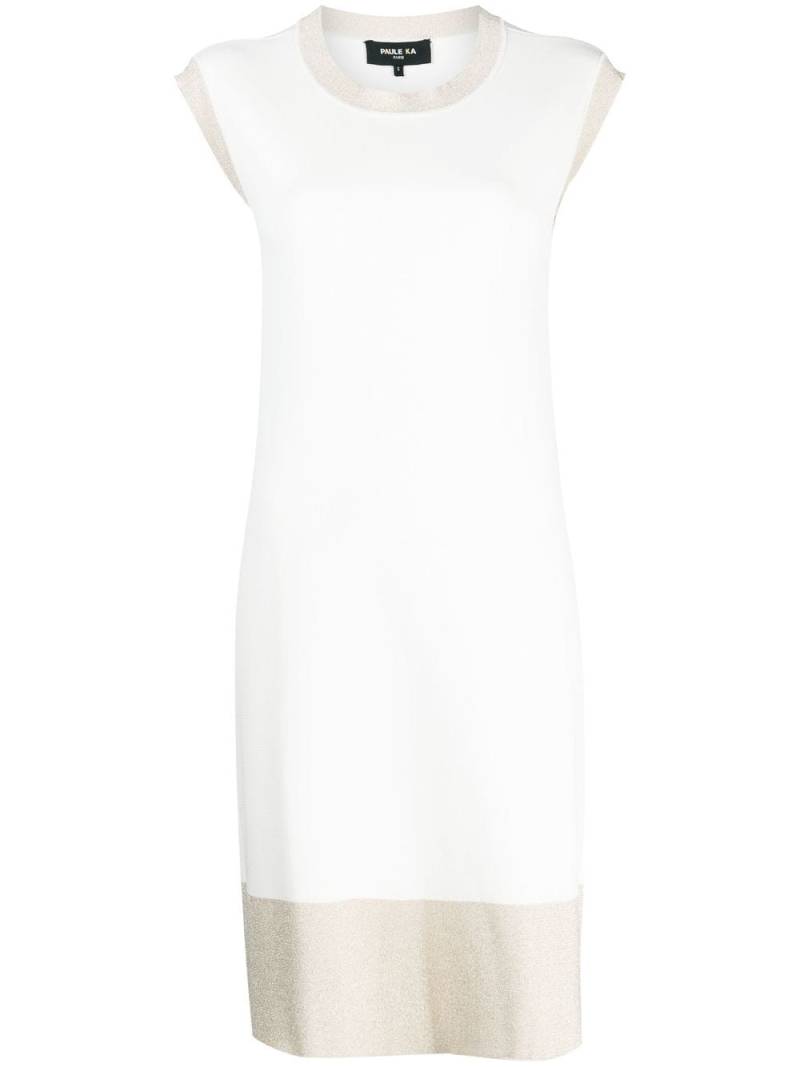 Paule Ka metallic-trim stretch-dress - White von Paule Ka