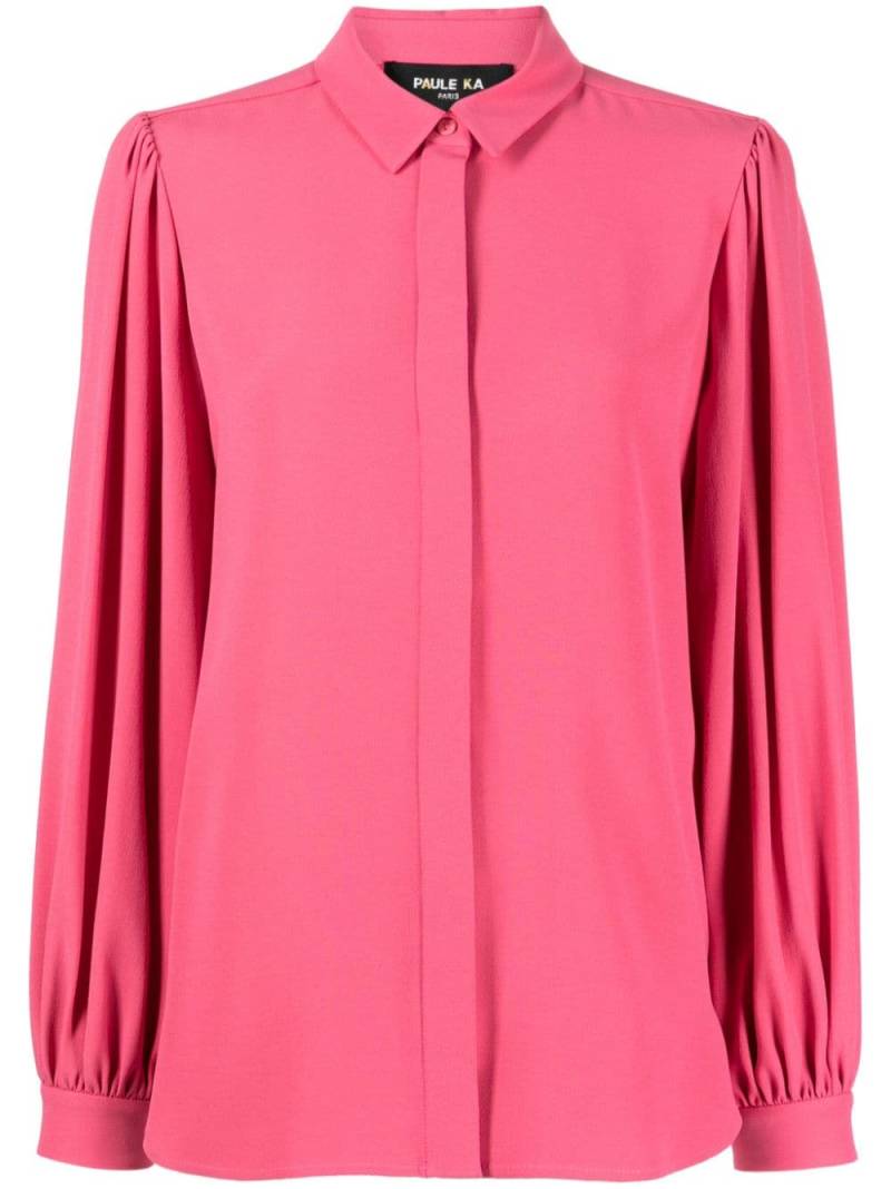 Paule Ka pleat-detail classic-collar shirt - Pink von Paule Ka