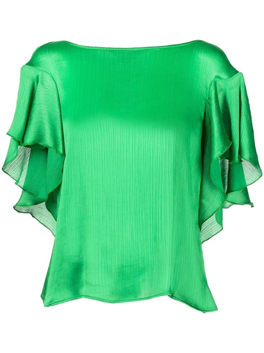 Paule Ka ruffle-detail backless blouse - Green von Paule Ka
