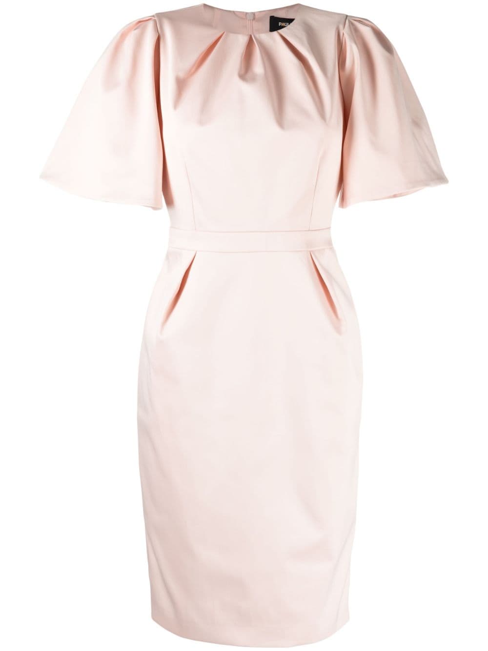 Paule Ka satin-finish flounce-sleeve dress - Pink von Paule Ka