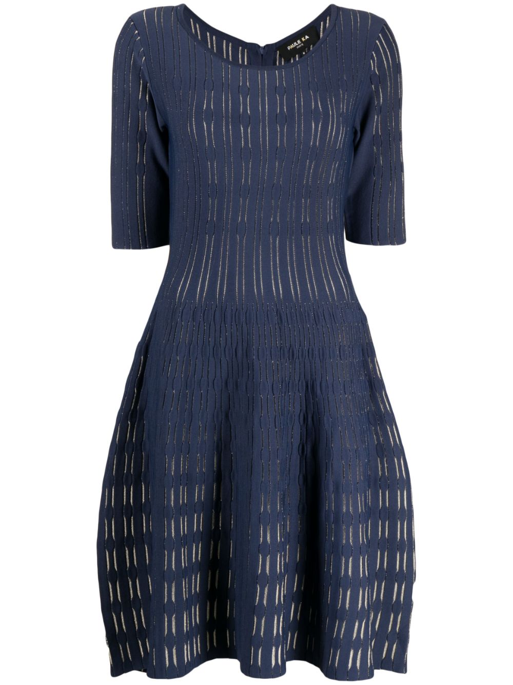 Paule Ka short-sleeve knitted dress - Blue von Paule Ka