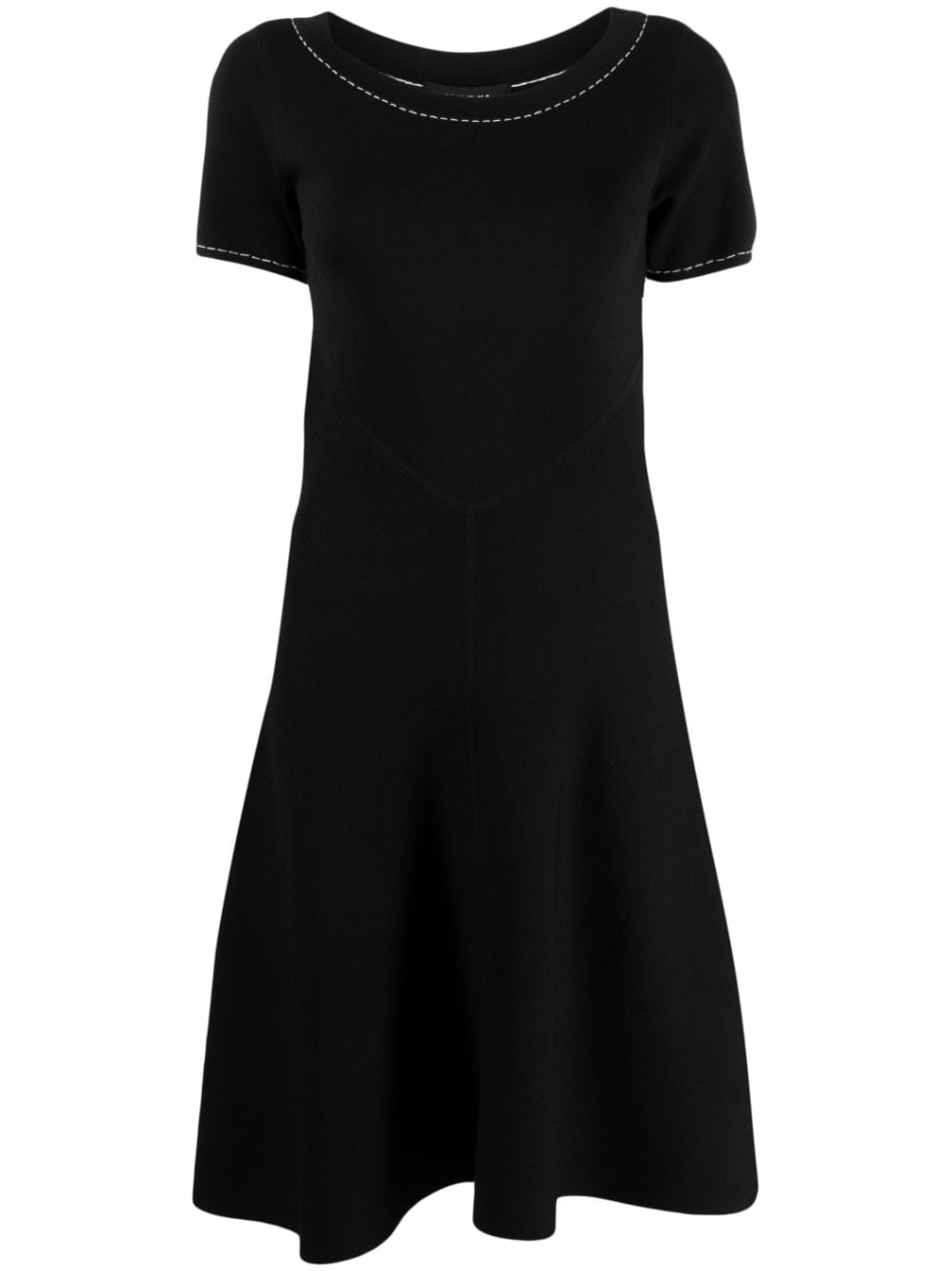 Paule Ka short-sleeve midi dress - Black von Paule Ka