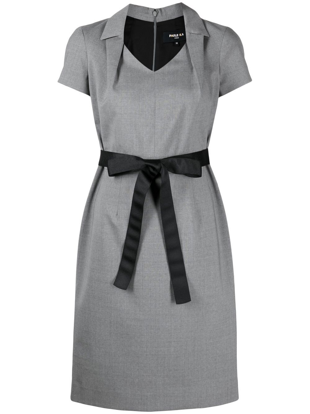 Paule Ka tailored-collar shift dress - Grey von Paule Ka